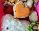 キャラ弁　キティちゃんのお友達くまちゃん作り方1写真