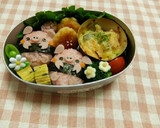 幼稚園 お弁当 キャラ弁♡ぶたさん２作り方3写真
