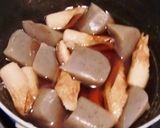 塩レモンで下ごしらえ、こんにゃくの煮物♪作り方4写真