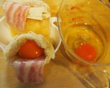 袋揚げ玉☆焼き鳥とベーコンの旨み作り方2写真