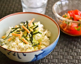 トマトとキムチで　氷（冷やし）茶漬け作り方3写真