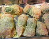 ノンフライで胸肉の梅じそ揚げ（焼き）♪作り方4写真