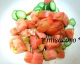 m胡瓜とトマトの中華風和え物作り方3写真