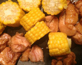簡単＊トウモロコシと鶏もも肉の照り焼き作り方9写真
