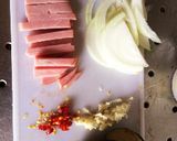 完熟トマトスープに茄子とハムのパスタ。作り方2写真