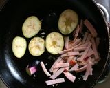 完熟トマトスープに茄子とハムのパスタ。作り方5写真