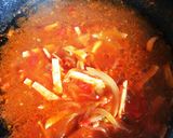 完熟トマトスープに茄子とハムのパスタ。作り方8写真