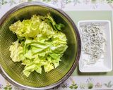 簡単ランチ!シラスと春キャベツのパスタ作り方1写真