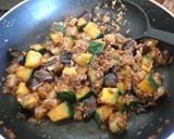 茄子とカボチャ๑挽肉味噌そぼろ✿作り方10写真