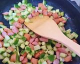 ウィンナーと胡瓜のコロコロ丼作り方3写真