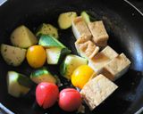 ズッキーニと豆腐のハーブソテー生ハム巻き作り方4写真