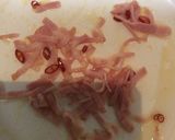 空芯菜とベーコンの炒め物作り方2写真