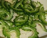 オイルサーディンとゴーヤのレモン塩味作り方1写真