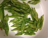 キクラゲとインゲンと卵の炒めもの作り方4写真