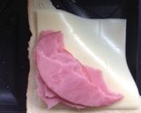 チーズとハムのピザ風ホットサンド作り方4写真