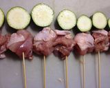 串カツ. (ズッキーニとチキン)作り方2写真