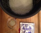 しじみわかめスープで炊き込みご飯☆作り方2写真