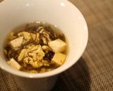 もずくと豆腐のかき玉スープ作り方4写真