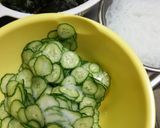 胡瓜と若布の酢の物作り方1写真
