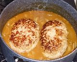 ハッシュドビーフで♡煮込みハンバーグ♪作り方4写真