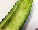 ゴーヤとウインナーのぺらぺら焼　醤油マヨ作り方1写真
