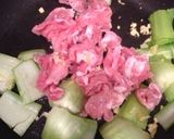 青梗菜と豚こまのにんにく炒め作り方3写真