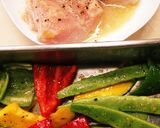 ♪鶏むね肉と夏野菜の塩レモングリル焼き♪作り方1写真