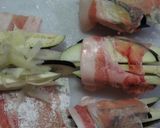 豚ロース薄切り肉で巻いて焼きました作り方2写真