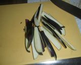 ナスの塩漬け　キムチ風味作り方1写真