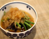 焼き茄子とインゲンのおろしかけ作り方5写真