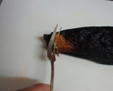 このフォークある？綺麗に焼き茄子皮むき☆作り方2写真