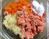 手づかみ離乳食♡ほくほく鮭ポテバーグ作り方4写真