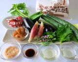 夏野菜とたこの梅肉和え作り方1写真