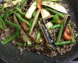 夏野菜と挽肉のインド風炒め作り方4写真