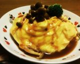 きのこソースのとろ～りオムライス作り方8写真