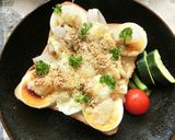 ゆで卵×新玉葱の焼肉のたれトースト作り方7写真
