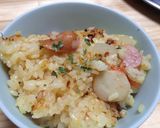 ホタテ缶詰で簡単パエリア風作り方5写真