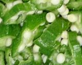 オクラと胡瓜のタコわさ和え♪作り方1写真