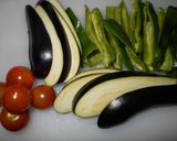 夏野菜カレー風味スパゲッティ作り方1写真