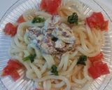 梅しそ×鶏ささみの冷やしうどん☆。•作り方5写真