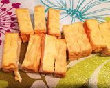 夏バテ解消＊肉巻き厚揚げのバタポン炒め作り方1写真
