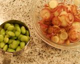 茗荷と枝豆ごはん作り方1写真