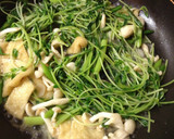 豆苗とあぶらあげ炒め作り方3写真