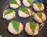 鶏ミンチとなめたけの簡単大葉巻きつくね♪作り方5写真