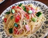 超簡単♪＊トマトと青じその冷製パスタ＊作り方13写真