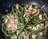 台湾風いんげん挽肉搾菜炒め煮☆乾辺四季豆作り方2写真