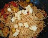 なす★トマト★モッツァレラチーズのパスタ作り方10写真