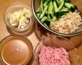 節約ヘルシー♪キュウリと切干のスタミナ丼作り方4写真