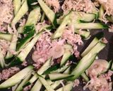 節約ヘルシー♪キュウリと切干のスタミナ丼作り方7写真