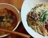 簡単 白なすのミートソースパスタ作り方6写真